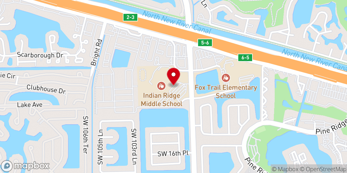 Map showing location of Vibrant Church