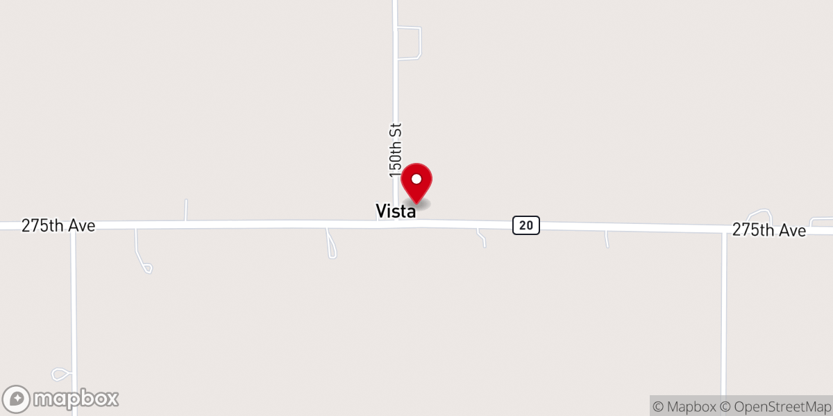 Map showing location of Vista Lutheran Church