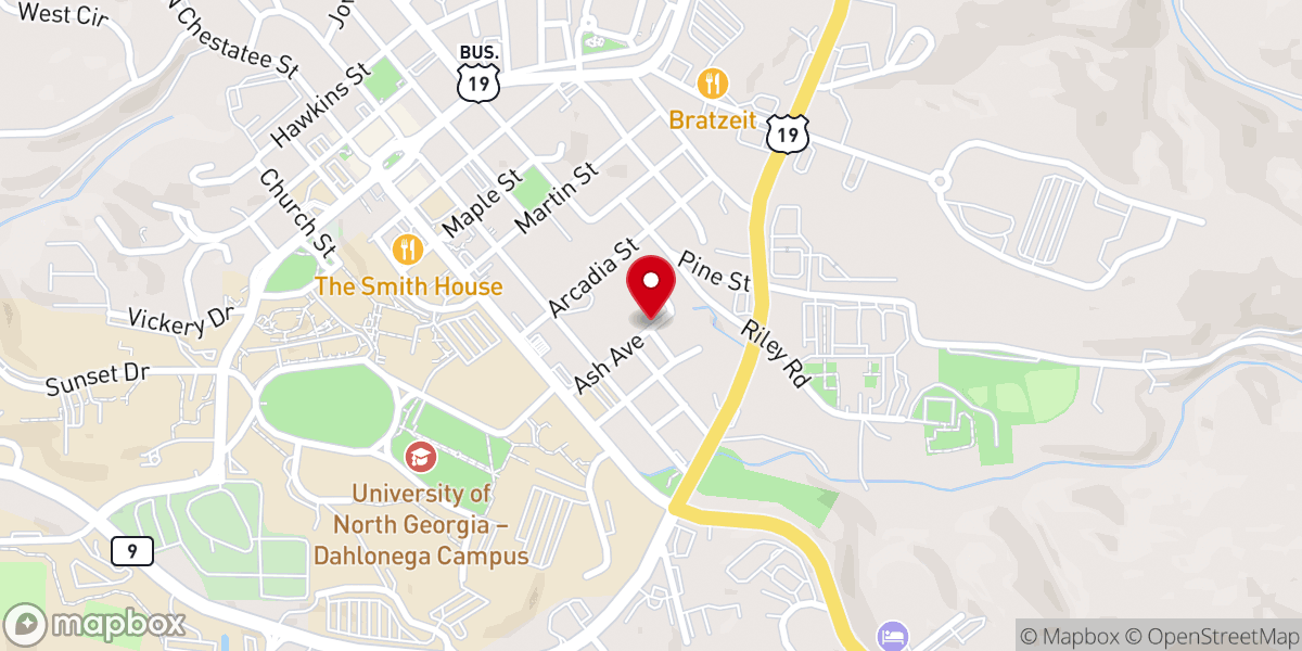 Map showing location of North Georgia Camp and Retreat Ministries Inc