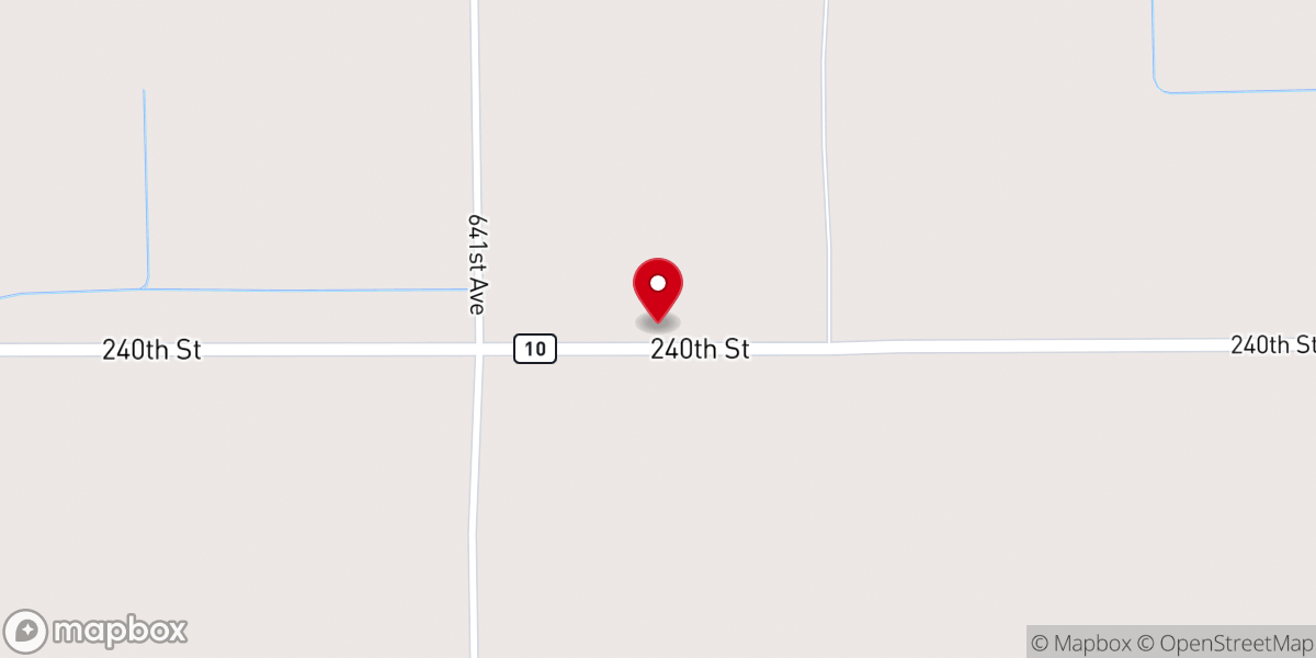 Map showing location of St. Peter's Lutheran Church, Gibbon