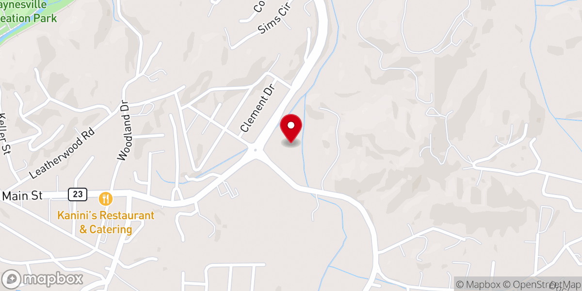 Map showing location of Biltmore Church - Waynesville Campus