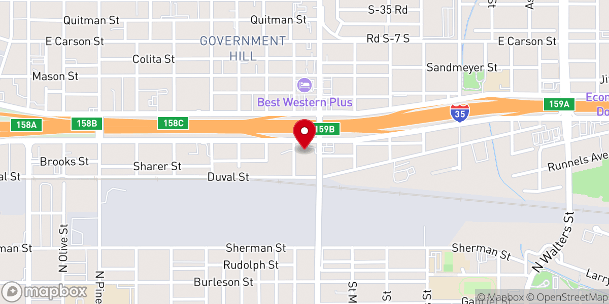 Map showing location of Harvest House