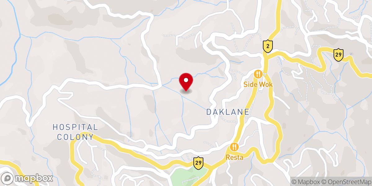 Map showing location of Harvest Prayer Centre, Daklane
