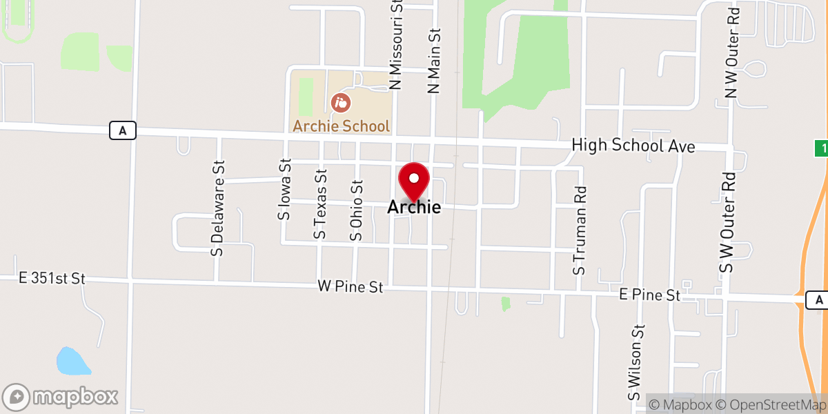 Map showing location of Arch galory