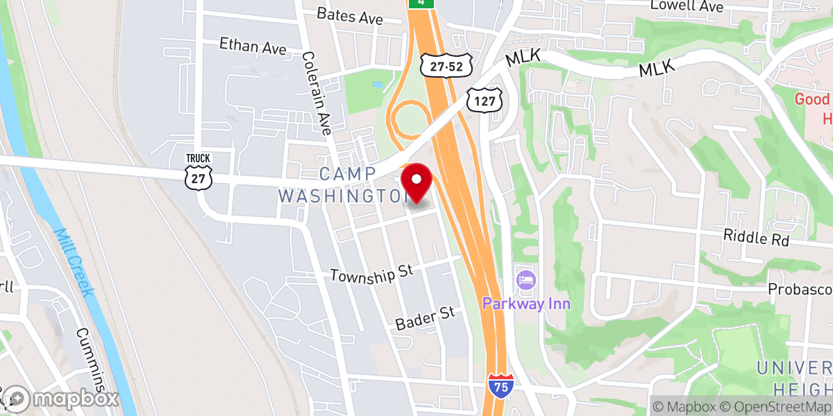 Map showing location of Washington United Church of Christ