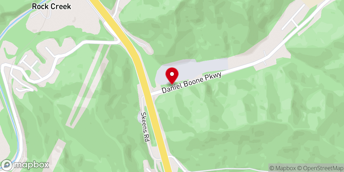 Map showing location of Guiding Light Freewill Baptist Church