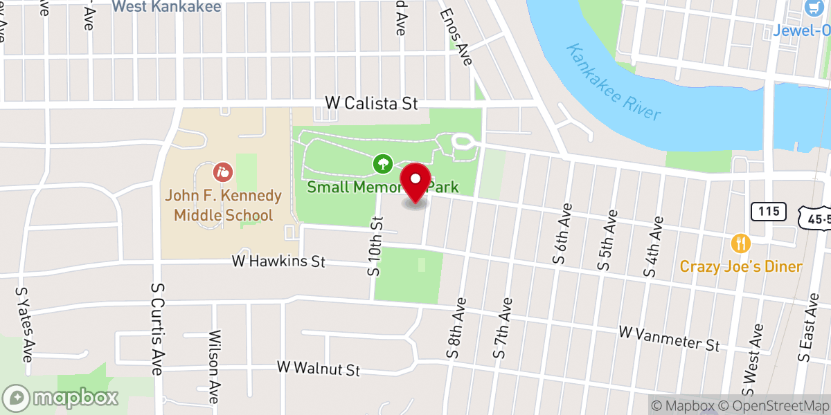Map showing location of St John Paul II Parish - West