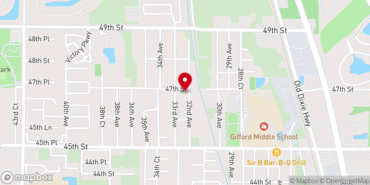 Map showing location of Davis Temple Church of God in Christ