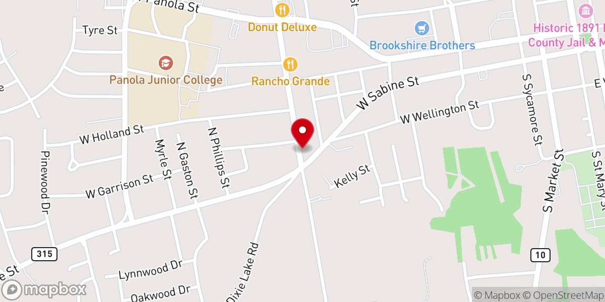 Map showing location of First Assembly of God
