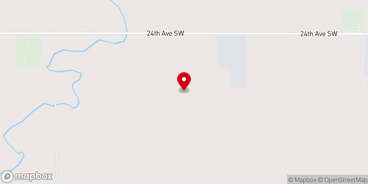 Map showing location of First Baptist Church of Watford City