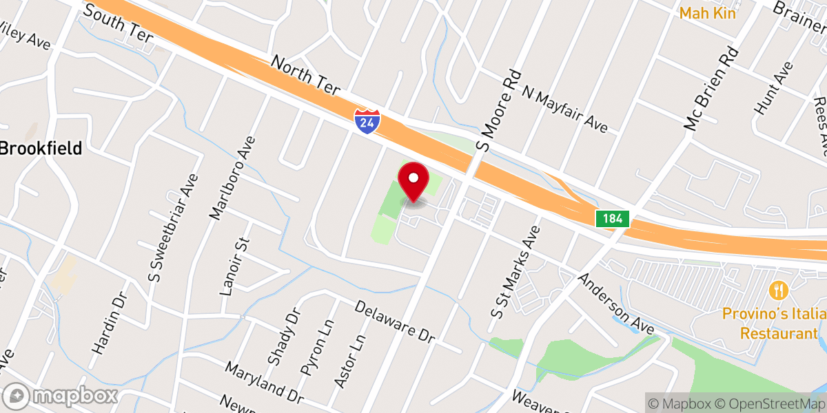 Map showing location of Our Lady of Perpetual Help