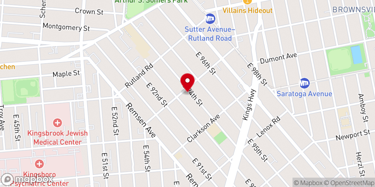 Map showing location of Brooklyn New Dimension Seventh-day Adventist Church