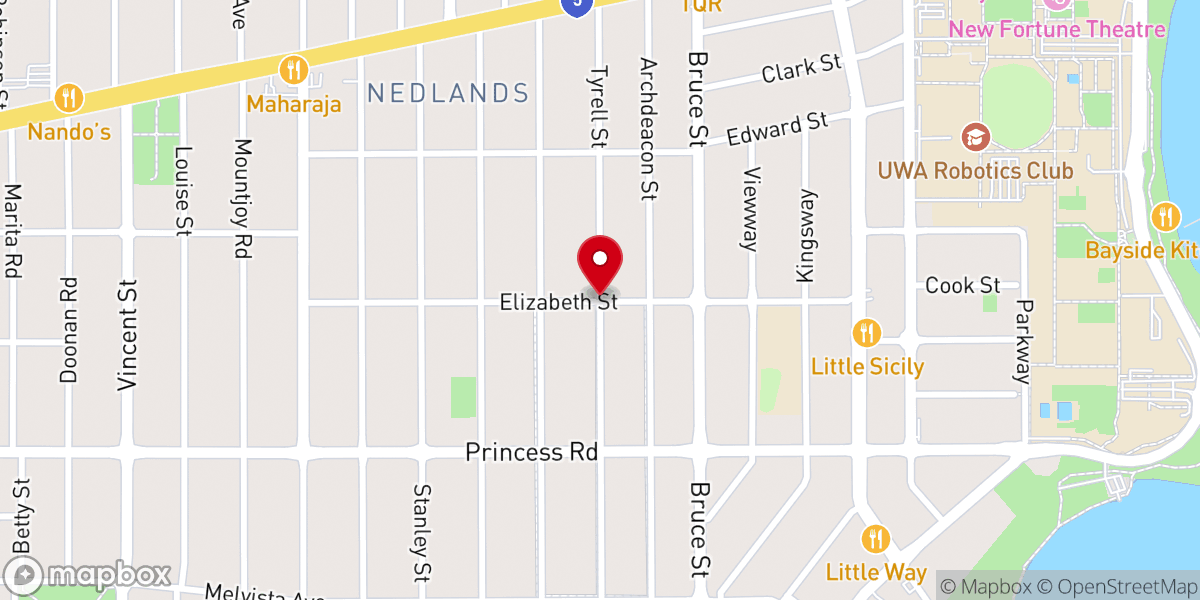 Map showing location of St Margarets Anglican Church