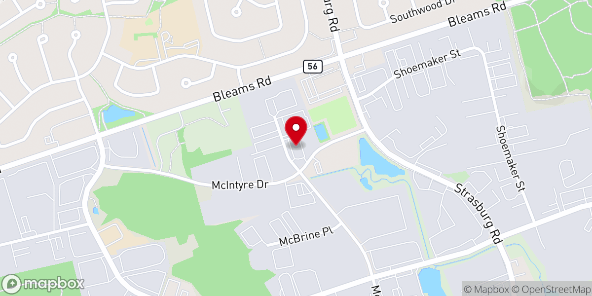 Map showing location of Legacy Church Kitchener