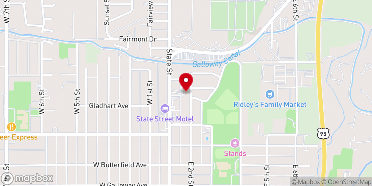 Map showing location of Weiser Christian Church