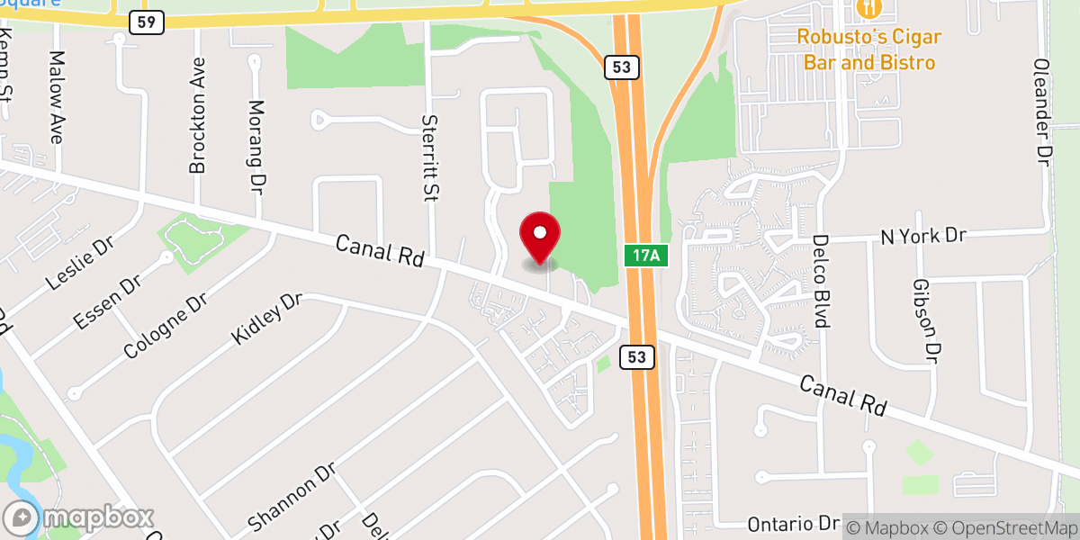 Map showing location of Covenant Baptist Church