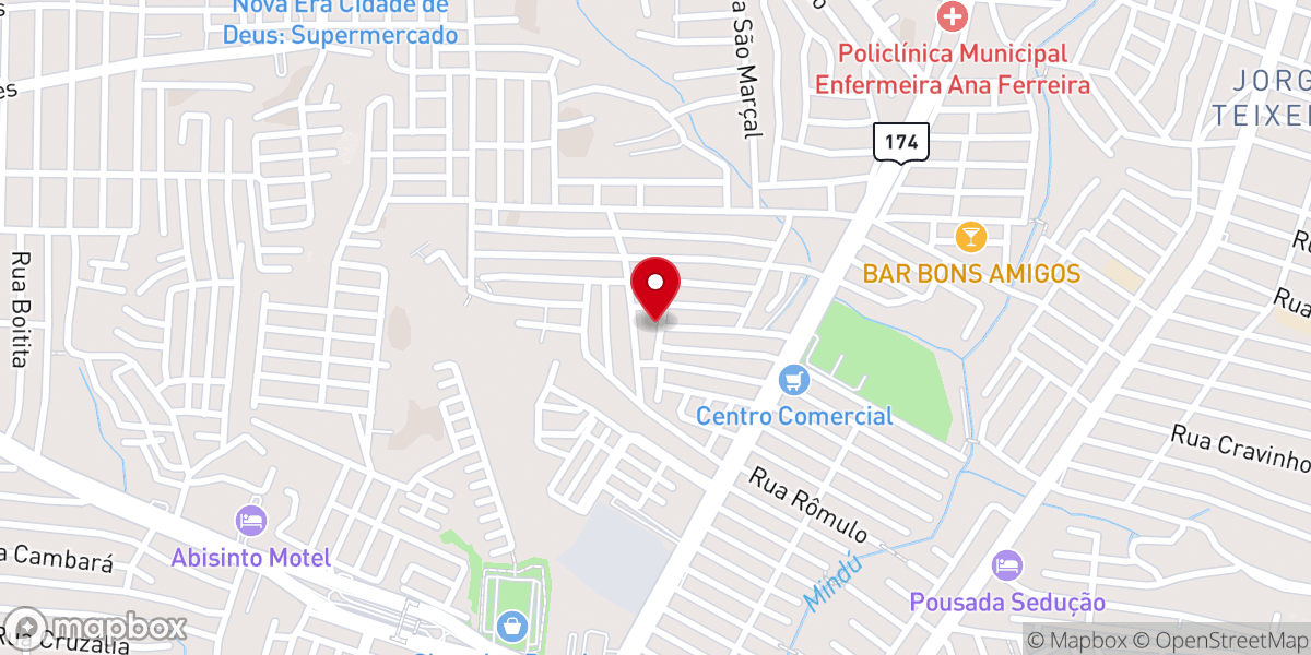 Map showing location of IEADBAM- Igreja Evangélica Assembléia de Deus do Brasil na Amazônia - Braga Mendes