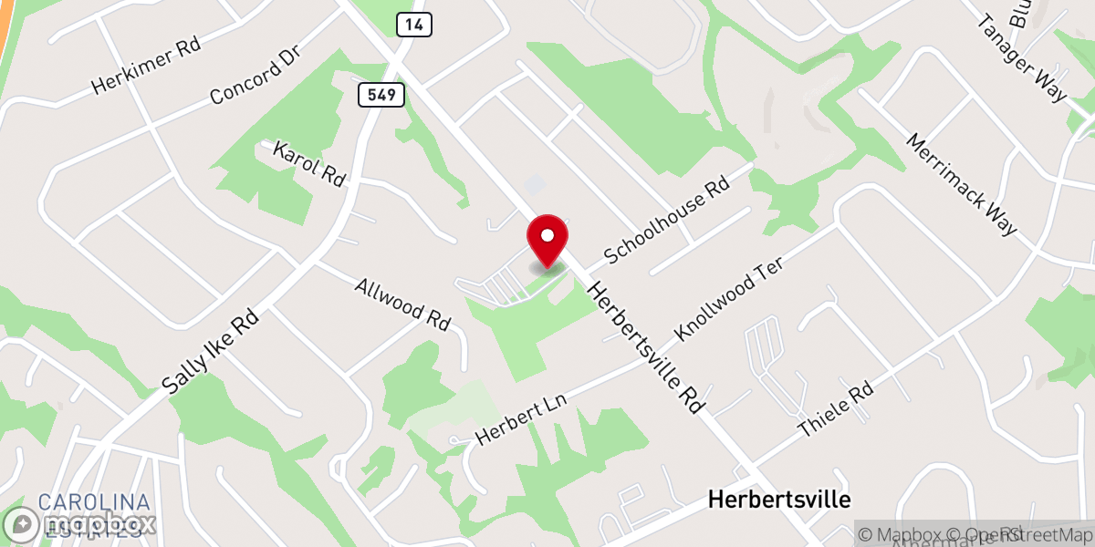 Map showing location of St. Paul's United Methodist Church