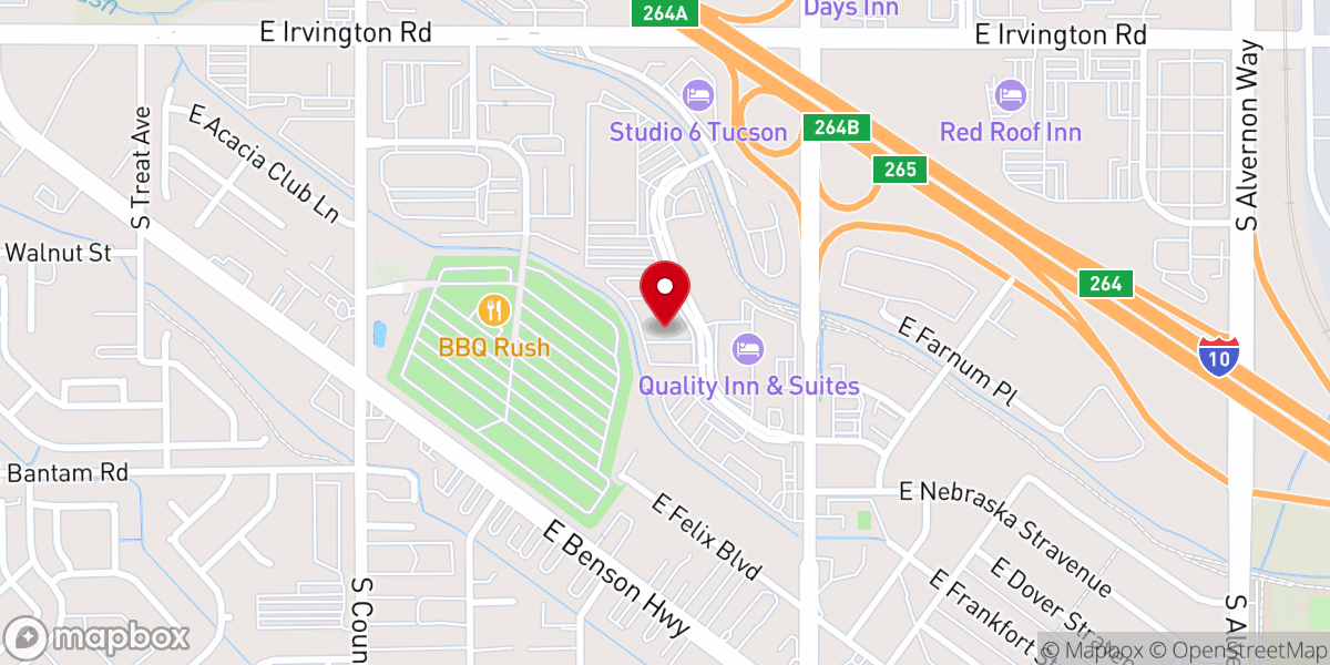 Map showing location of Calvary Chapel West Tucson Campus, c/o Calvary Chapel, Inc.
