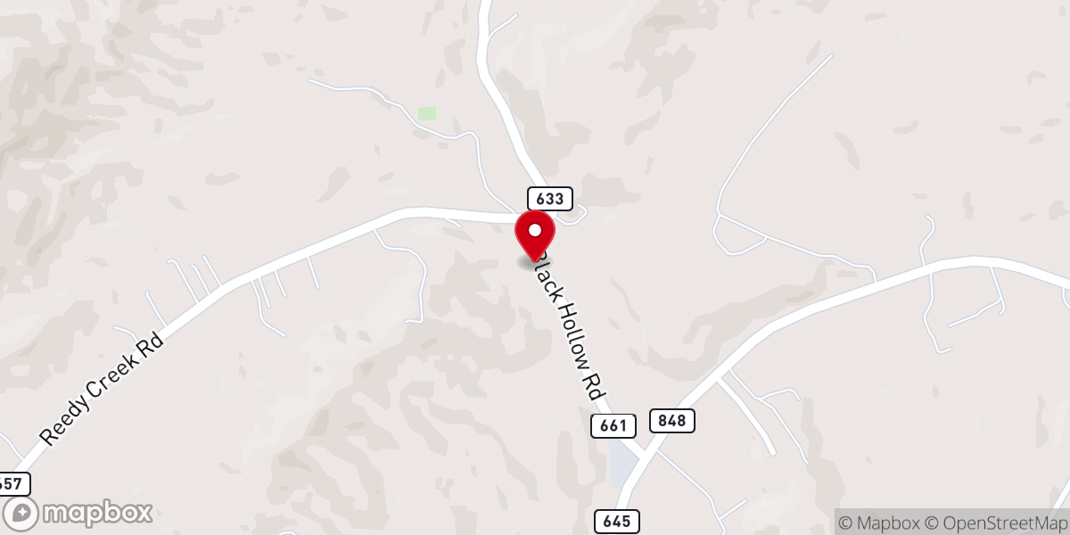 Map showing location of Maple Grove Church