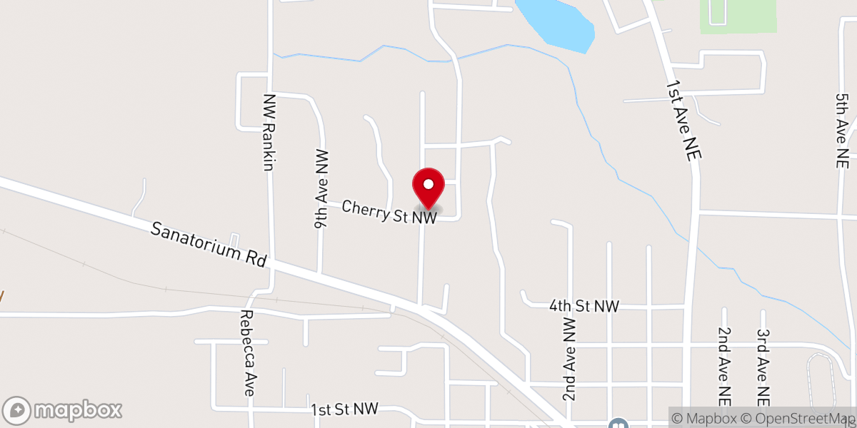 Map showing location of Magee Congregational Methodist Church
