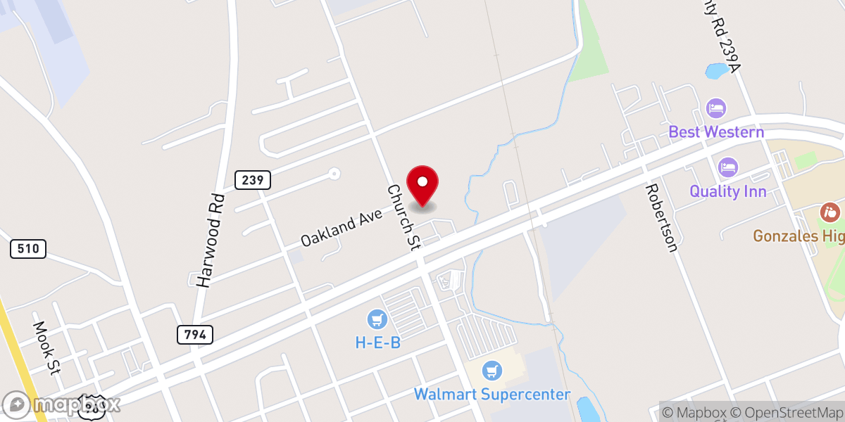 Map showing location of Community Health Centers of South Central Texas, Inc. - Administrative Office