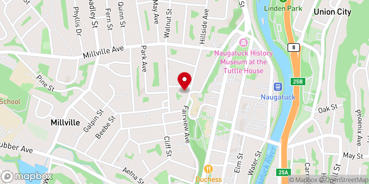 Map showing location of Hillside Covenant Church