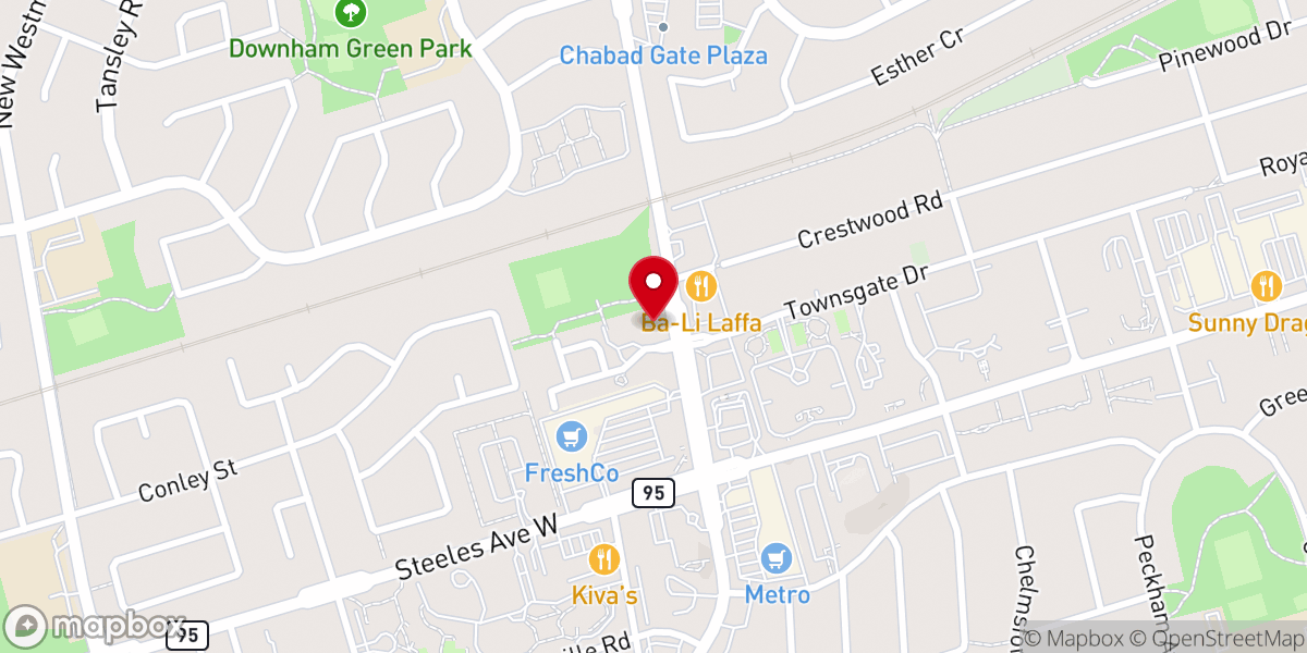 Map showing location of Kehila Centre