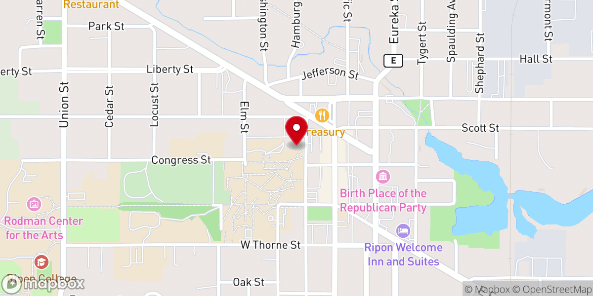 Map showing location of First Congregational Church Playground