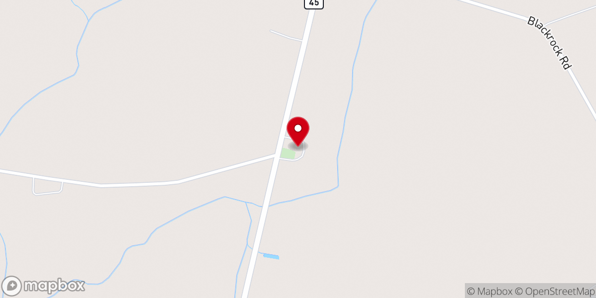 Map showing location of Riverside Baptist Church