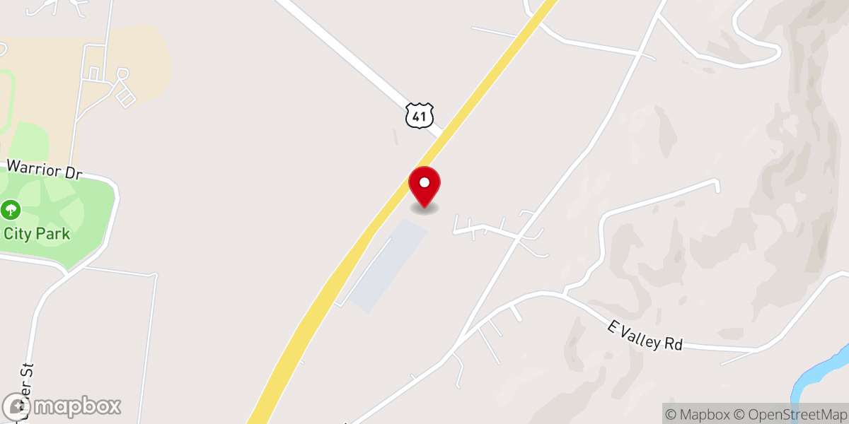 Map showing location of Sequatchie Valley Baptist Association - Food Distribution Center