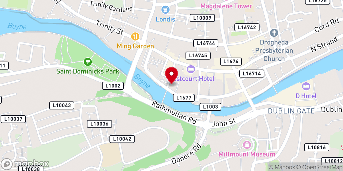 Map showing location of Church