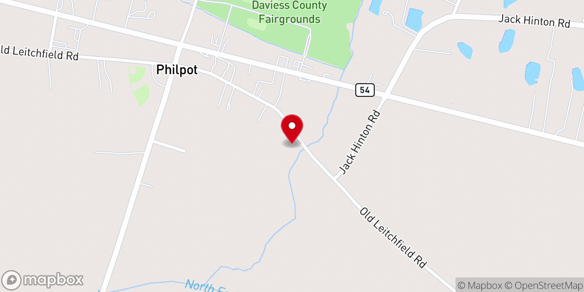 Map showing location of Dawson Church