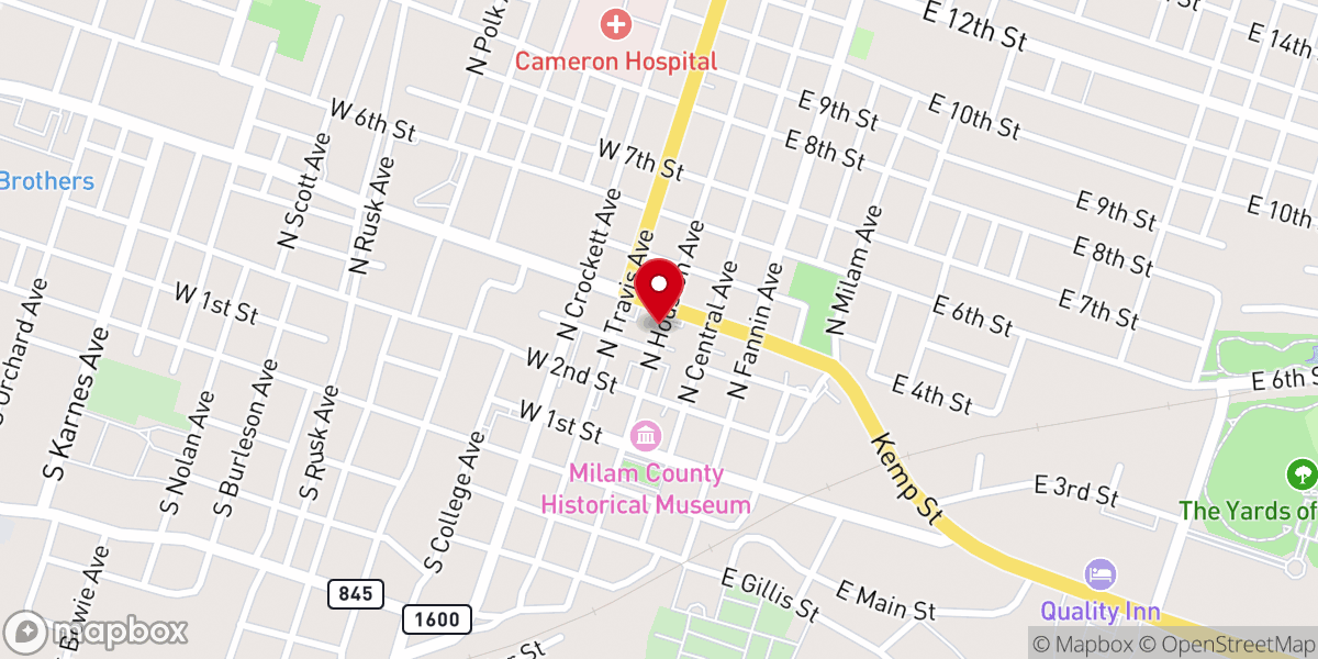 Map showing location of Templo De Alabanza