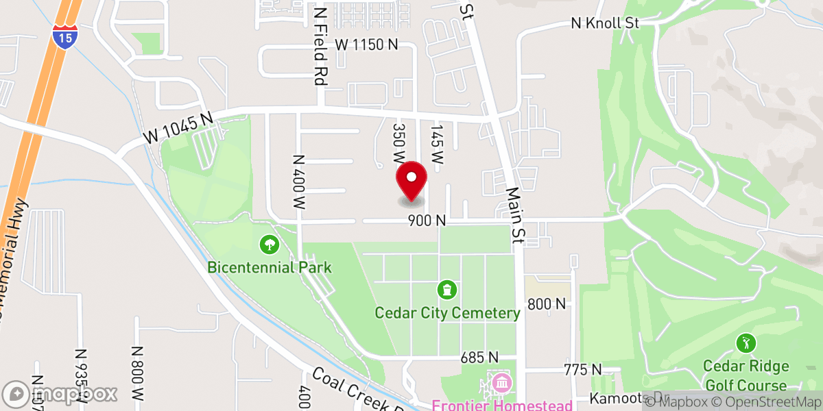 Map showing location of Care & Share (Iron County) Food Pantry