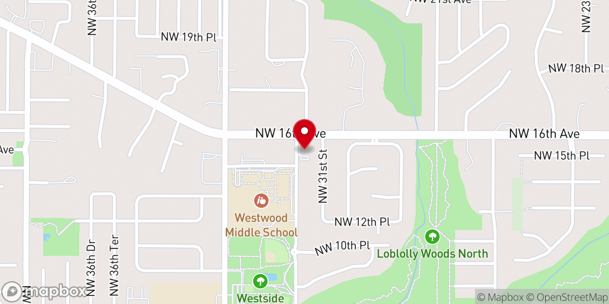 Map showing location of Covenant Baptist Church