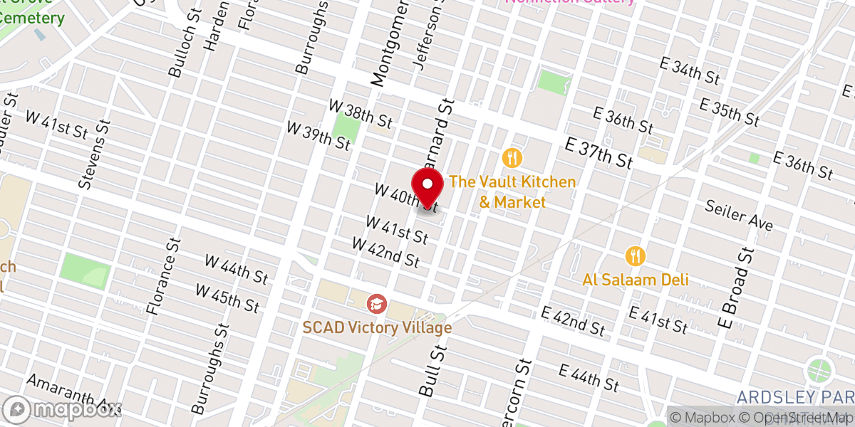Map showing location of New Salem Community Fellowship Church