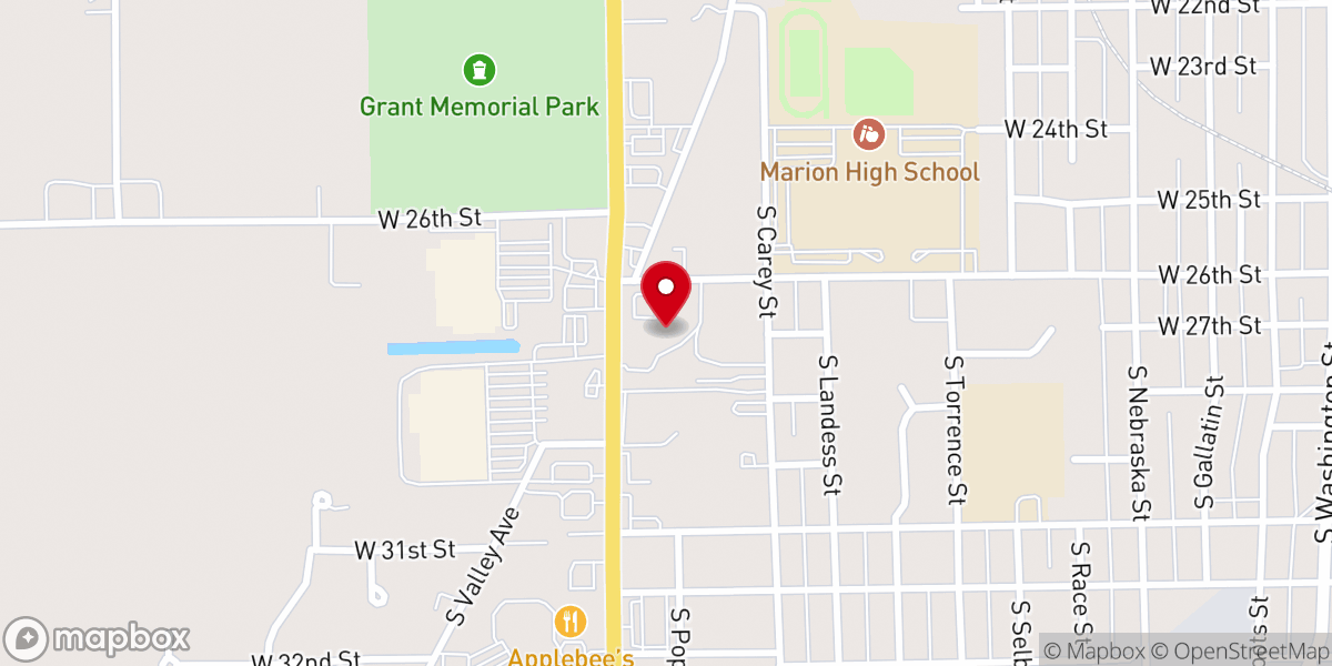 Map showing location of Healing Heart Church of God