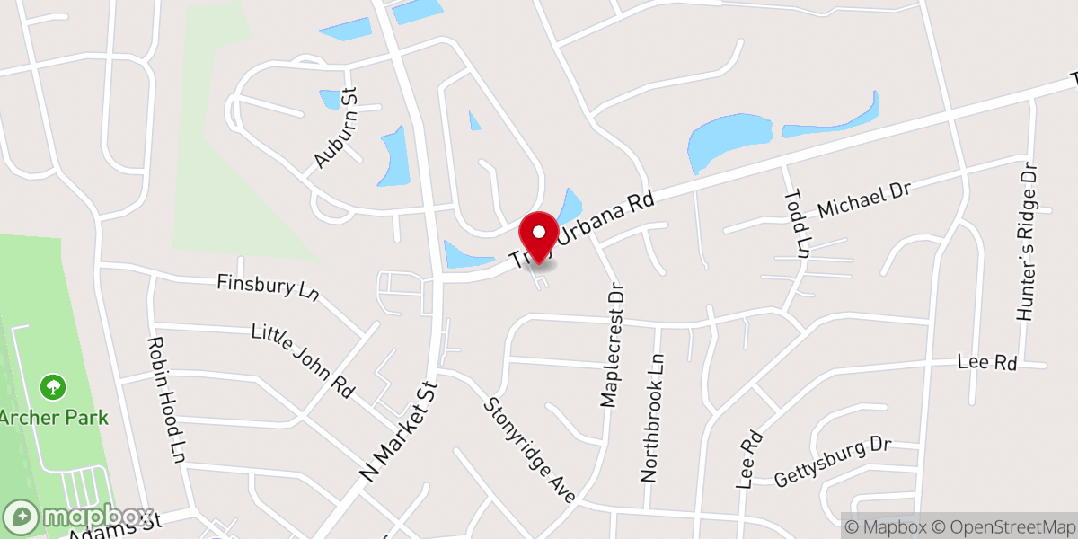 Map showing location of Sherwood Heights First Church of God