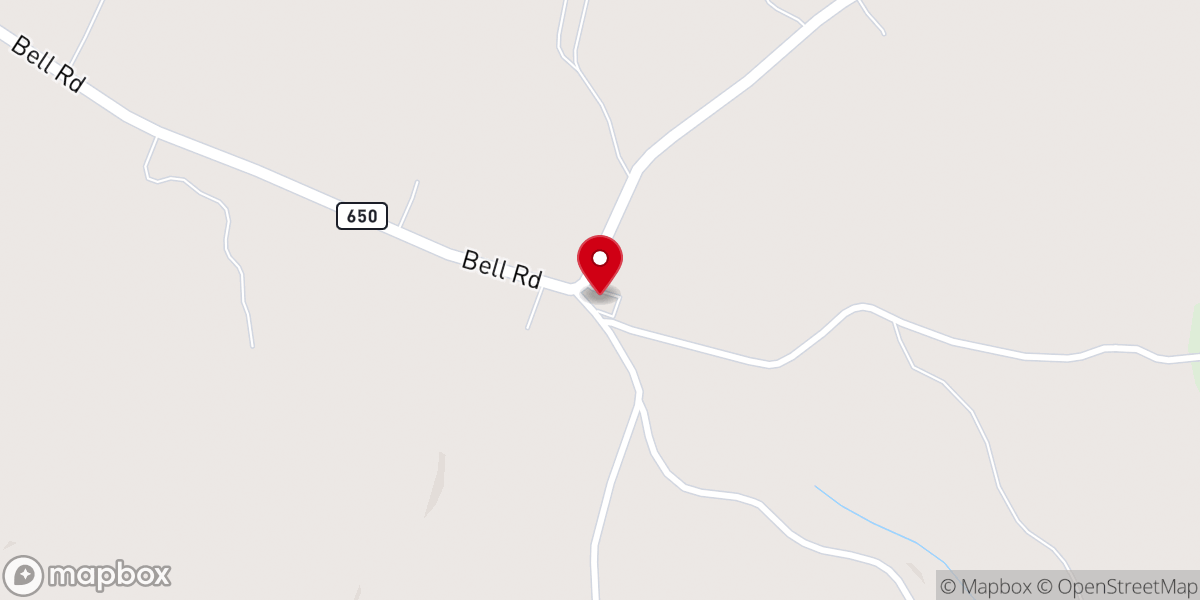 Map showing location of Zion Baptist Church
