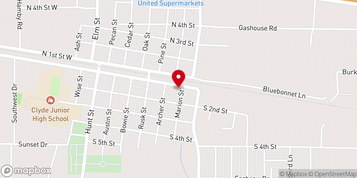 Map showing location of Apostolic United Pentecostal
