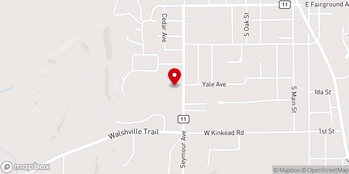 Map showing location of Hillsboro Free Methodist Church