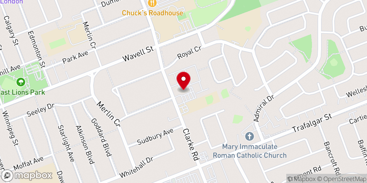 Map showing location of Royal View Church