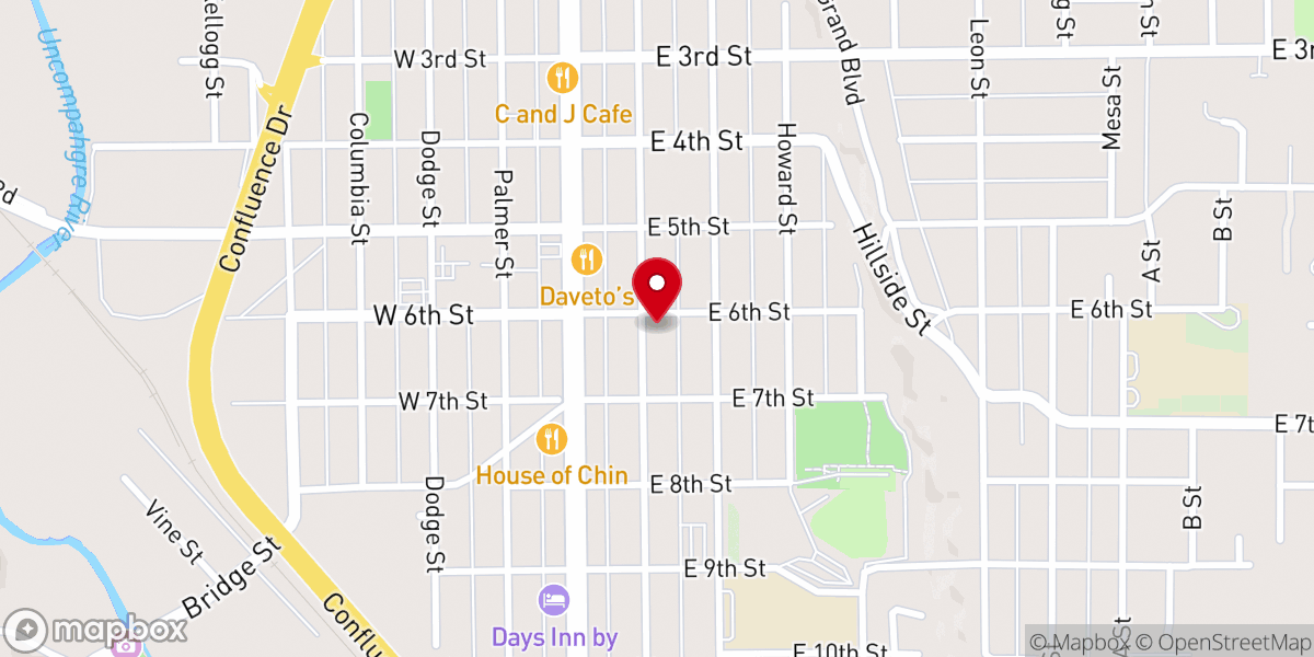 Map showing location of St Michael's Catholic Church - Delta Food Pantry