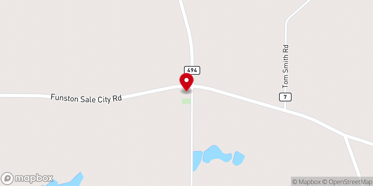 Map showing location of Pine View Baptist Church