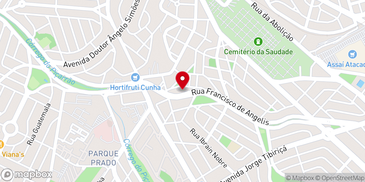 Map showing location of Igreja Evangélica Santa Fé