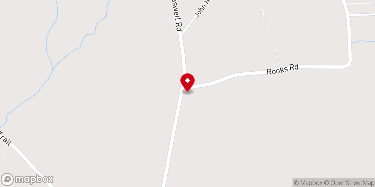 Map showing location of Point Caswell Church