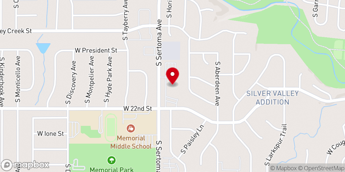 Map showing location of Holy Cross Lutheran Church