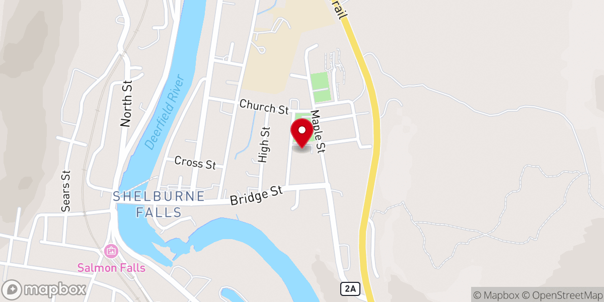 Map showing location of Trinity Church