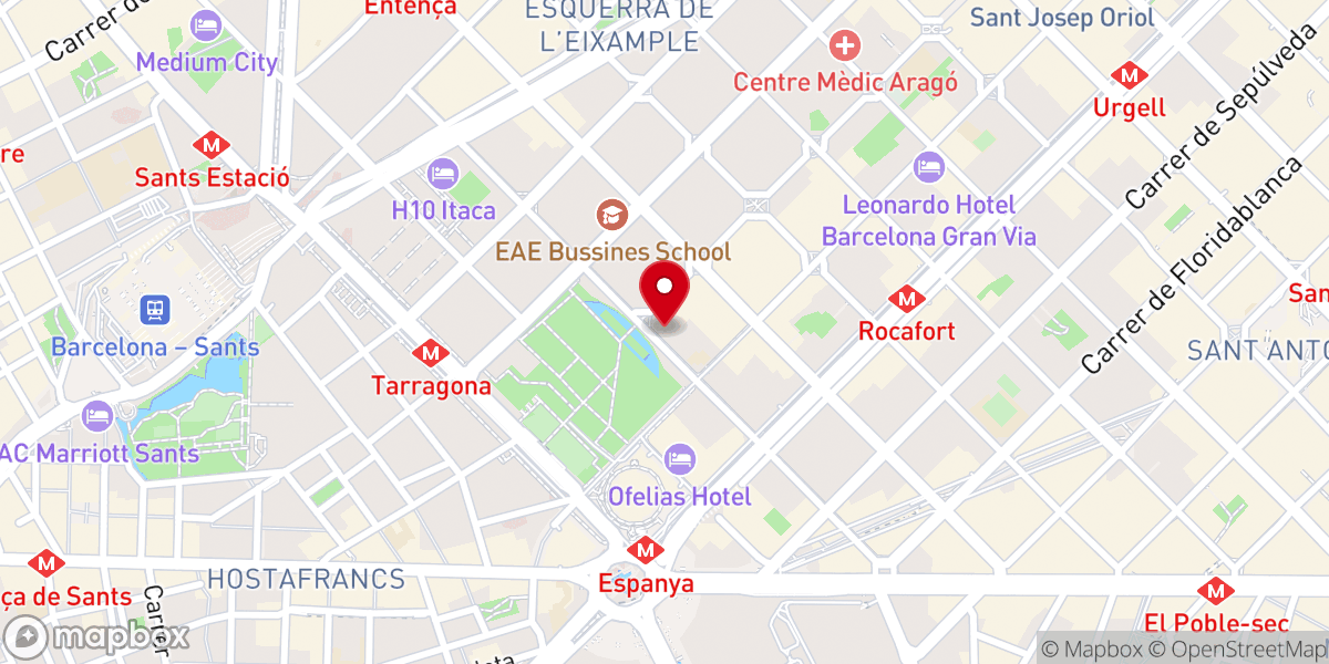 Map showing location of Iglesia Alianza Cristiana Evangelica y Misionera de Barcelona